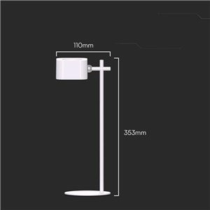 Lampka biurkowa V-TAC 4w1 35cm kinkiet klips latarka 3W LED CCT biała VT-10115 3000K-6000K 300lm