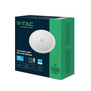 Plafon LED V-TAC SAMSUNG CHIP 12W 29cm Czujnik Ruchu CCT Okrągły Biały VT-13CCT 3000K-4000K-6000K 900lm 5 Lat Gwarancji