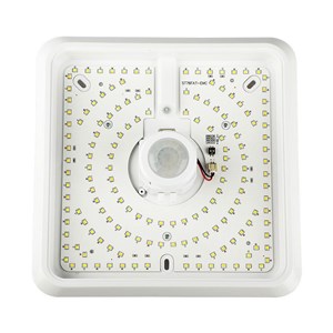 Oprawa sufitowa plafoniera V-TAC 12W LED CREE CHIP 25x25cm czujnik ruchu CCT kwadratowy biały VT-81003 3000K-4000K-6500K 1100lm 6 lat gwarancji