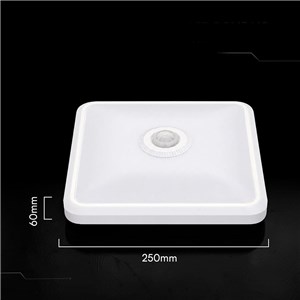Oprawa sufitowa plafoniera V-TAC 12W LED CREE CHIP 25x25cm czujnik ruchu CCT kwadratowy biały VT-81003 3000K-4000K-6500K 1100lm 6 lat gwarancji