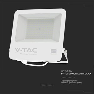 Projektor LED V-TAC 100W 100Lm/W Przewód 1mb SAMSUNG CHIP Biały VT-44104 4000K 8700lm 5 Lat Gwarancji