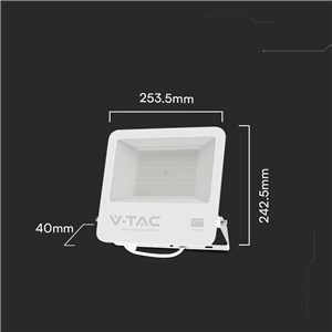 Projektor LED V-TAC 100W 100Lm/W przewód 1mb SAMSUNG CHIP biały VT-44104 6500K 8700lm 5 lat gwarancji