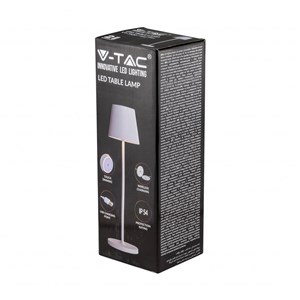 Lampka Biurkowa Nocna V-TAC 1,5W LED 27,5cm Ładowanie Ściemnianie IP54 Biała VT-7997 3000K 150lm