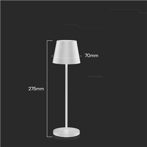 Lampka Biurkowa Nocna V-TAC 1,5W LED Ładowanie Ściemnianie IP54 Biała VT-7997 3000K