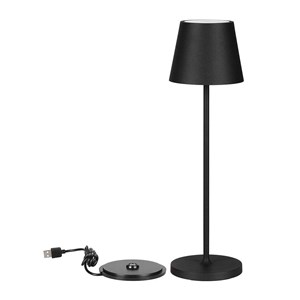 Lampka Biurkowa Nocna V-TAC 1,5W LED Ładowanie Ściemnianie IP54 Czarna VT-7997 3000K 150lm