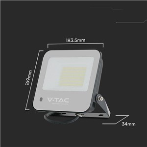 Projektor LED V-TAC 50W Czarny IP65 Pilot VT-44053 RGB+6500K 4000lm