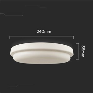 Plafon V-TAC 24W LED Okrągły 240x38mm IP54 VT-80024 3000K 2500lm