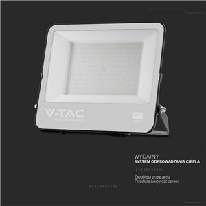 Projektor LED V-TAC 200W 100Lm/W Przewód 1mb SAMSUNG CHIP Czarny VT-44204 4000K 17540lm 5 Lat Gwarancji