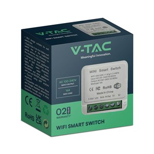 Bezprzewodowy Włącznik Switch Wi-Fi V-TAC 1x10A Dopuszkowy SMART Life Alexa Google Home VT-5101