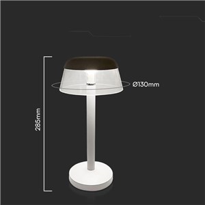 Lampka biurkowa nocna V-TAC 3W LED 28cm ładowanie USB ściemnianie biała VT-75002 3000K-6000K 110lm