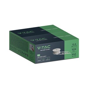 Taśma LED 230V V-TAC RĘKAW IP65 120LED/m 10,5W/m Rolka 50mb VT-2835 121-50M Kolor Czerowny