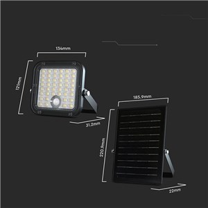 Projektor LED Solarny V-TAC 10W Pilot, AUTO, Timer, Czujnik Ruchu, IP65, CCT VT-411CCT 4000K+6000K 1500lm