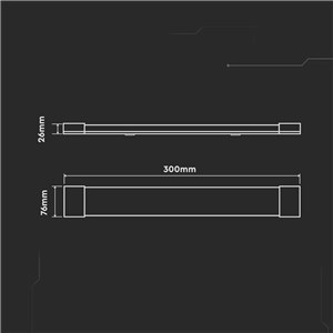 Oprawa V-TAC 10W LED Liniowa Natynkowa 30cm VT-8310 3000K 1000lm 3 Lata Gwarancji