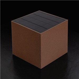 Oprawa ścienna solarna/USB V-TAC 9W LED COB brąz corten kostka 15x15cm IP65 czujnik ruchu VT-409CCT 3000K-4000K-5000K 800lm