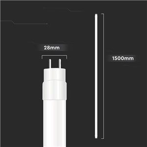 Tuba świetlówka LED T8 V-TAC 150cm 24W G13 nano plastic 125Lm/W VT-152-N 4000K 3000lm 3 lata gwarancji