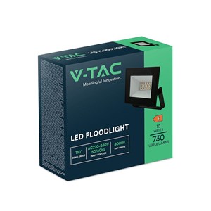 Projektor LED V-TAC 10W LED SMD 6400K Czarny VT-44012 6500K 730lm