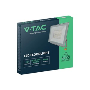 Projektor LED V-TAC 50W LED SMD 6500K Biały VT-44054 6500K 4000lm