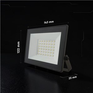 Naświetlacz LED V-TAC 30W LED SMD czarny VT-44037 6500K 3000lm
