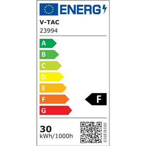 Naświetlacz LED V-TAC 30W LED SMD czarny VT-44037 6500K 3000lm