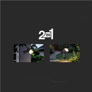 Oprawa ogrodowa 2w1 wbijana ścienna LED V-TAC solarna 1.3W IP65 VT-10183 3000K-4000K-6500K 100lm 3 Lata gwarancji