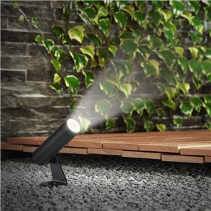 Oprawa gruntowa ogrodowa wbijana aluminiowa V-TAC 2W LED IP65 czarna okrągła VT-10182 3000K 60lm 3 lata gwarancji