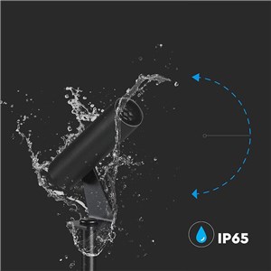 Oprawa gruntowa ogrodowa wbijana aluminiowa V-TAC 2W LED IP65 czarna okrągła VT-10182 4000K 60lm 3 lata gwarancji