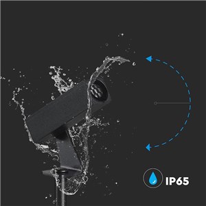 Oprawa gruntowa ogrodowa wbijana aluminiowa V-TAC 2W LED IP65 czarna kwadrat VT-10182 3000K 60lm 3 lata gwarancji