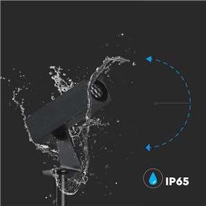 Oprawa gruntowa ogrodowa wbijana aluminiowa V-TAC 2W LED IP65 czarna kwadrat VT-10182 4000K 60lm 3 lata gwarancji