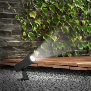 Oprawa gruntowa ogrodowa wbijana aluminiowa V-TAC 2W LED IP65 czarna kwadrat VT-10182 4000K 60lm 3 lata gwarancji