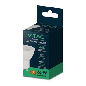 Żarówka LED V-TAC GU10 6W 10st (wąski kąt światła) VT-249 3000K 445lm