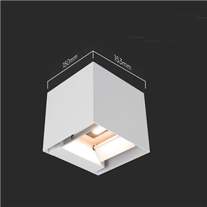 Oprawa ścienna solarna/USB V-TAC 9W LED COB biała kostka 15x15cm IP65 czujnik ruchu VT-409CCT 3000K-4000K-5000K 800lm