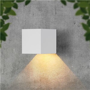 Oprawa ścienna solarna/USB V-TAC 9W LED COB biała kostka 15x15cm IP65 czujnik ruchu VT-409CCT 3000K-4000K-5000K 800lm