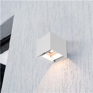 Oprawa ścienna solarna V-TAC 9W LED COB biała kostka 15x15cm IP65 czujnik ruchu VT-409CCT 3000K-4000K-5000K 800lm