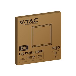 Panel LED V-TAC 40W 600x600 pmma 120Lm/W Zasilacz Starsense VT-6060 4500K 4950lm