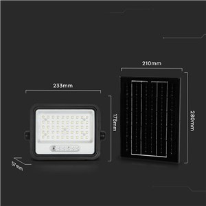 Projektor LED solarny V-TAC 100W CCT pilot auto timer IP65 czarny VT-104W 1000lm 3 lata gwarancji