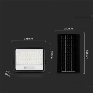 Projektor LED solarny V-TAC 200W CCT pilot auto timer IP65 czarny VT-204W 1700lm 3 lata gwarancji