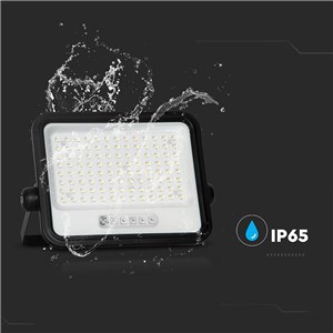 Projektor LED solarny V-TAC 200W CCT pilot auto timer IP65 czarny VT-204W 1700lm 3 lata gwarancji