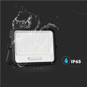 Projektor LED solarny V-TAC 300W CCT pilot auto timer IP65 czarny VT-304W 2400lm 3 lata gwarancji