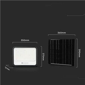 Projektor LED solarny V-TAC 400W CCT pilot auto timer IP65 czarny VT-404W 3000lm 3 lata gwarancji