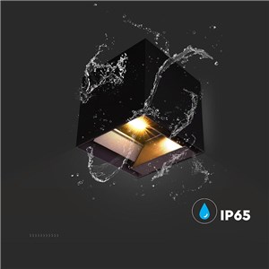 Oprawa ścienna solarna V-TAC 9W LED COB antracyt kostka 15x15cm IP65 czujnik ruchu VT-409CCT 3000K-4000K-5000K 800lm