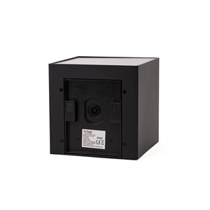 Oprawa ścienna solarna V-TAC 9W LED COB antracyt kostka 15x15cm IP65 czujnik ruchu VT-409CCT 3000K-4000K-5000K 800lm