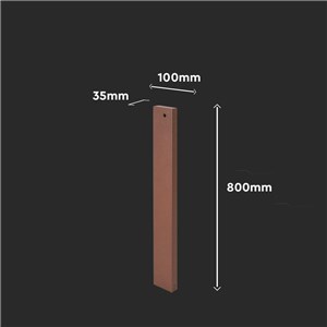 Słupek 80cm do ściennych kinkietów solarnych VT-409CCT SKU 23770, 23824, 24063, 24089 brąz corten VT-11080 3 lata gwarancji