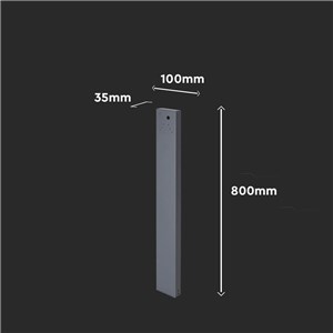 Słupek 80cm do ściennych kinkietów solarnych VT-409CCT SKU 23770, 23824, 24063, 24089 antracyt VT-11080 3 lata gwarancji