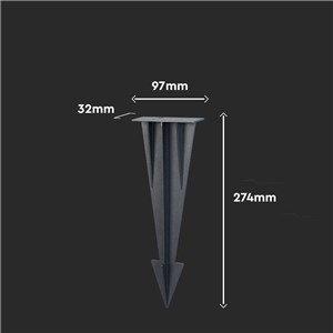 Szpilka kotwa mocowanie do ziemi opraw VT-409 100x35x274mm Czarna VT-12050-B