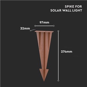 Szpilka kotwa mocowanie do ziemi opraw VT-409 100x35x274mm Braz Corten VT-12050-C