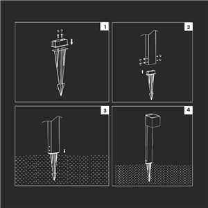Szpilka kotwa mocowanie do ziemi opraw VT-409 100x35x274mm Szary Antracyt VT-12050-DG