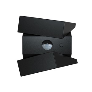 Kinkiet ogrodowy ścienny solarny V-TAC 2,5W CCT czujnik ruchu czarny VT-11025CCT-B 3000K-4000K-6000K 300lm 3 lata gwarancji