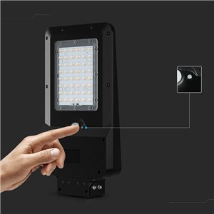 Naświetlacz oprawa uliczna solarna V-TAC 20W LED czarna IP65 150Lm/W VT-ST20CCT 3000K-4000K-6000K 3000lm 3 lata gwarancji