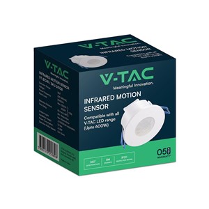 Czujnik ruchu 360st podtynkowy biały fi76 600W LED V-TAC VT-81041 5 lat gwarancji