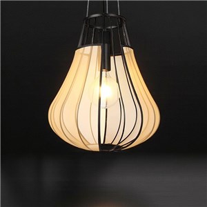 Oprawa zwieszana V-TAC E27 420x500mm czarny matowy, beżowy VT-89010 3 lata gwarancji